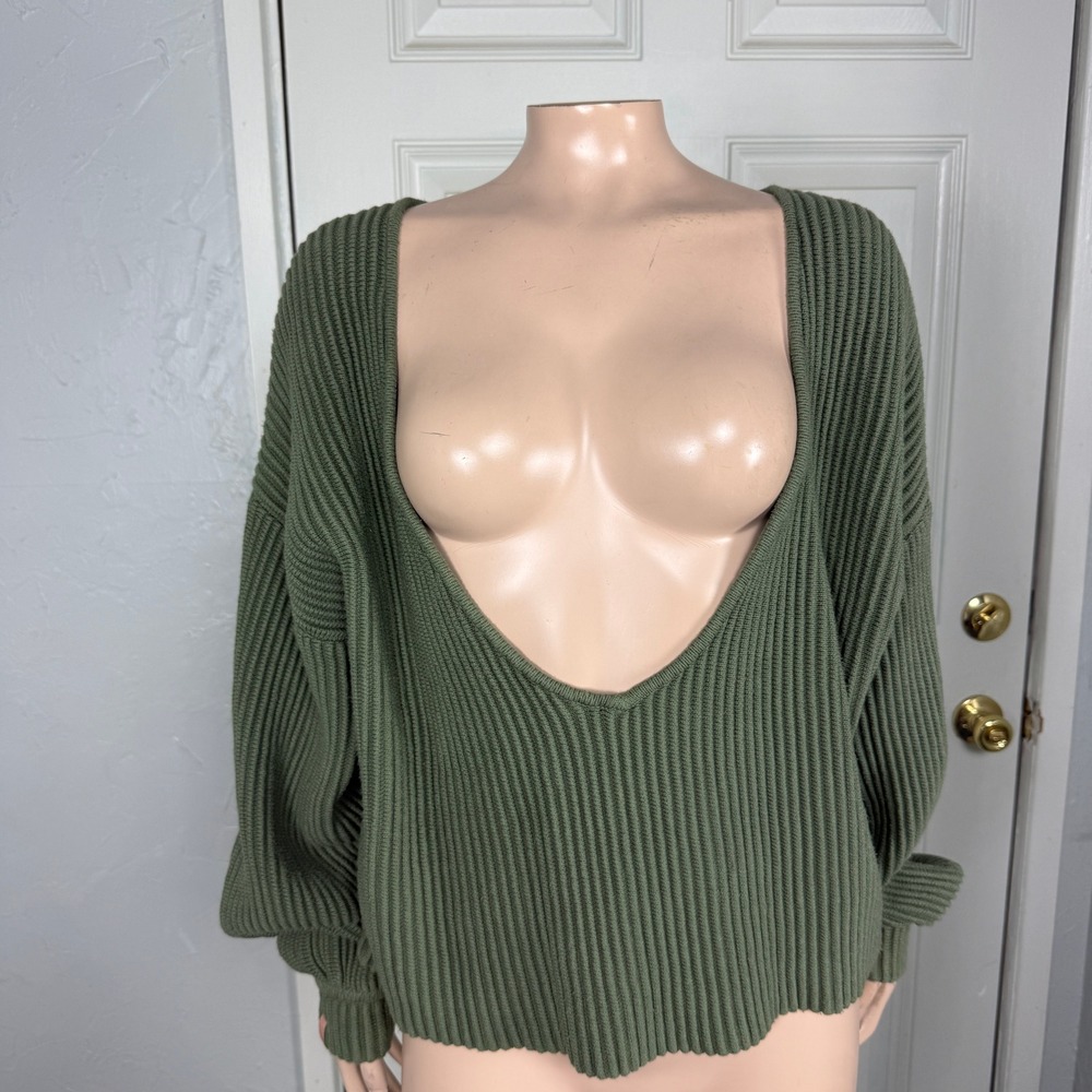 Lunya Reversible Women's Ribbed Knit sweater Small Silk Organic Cotton UU16